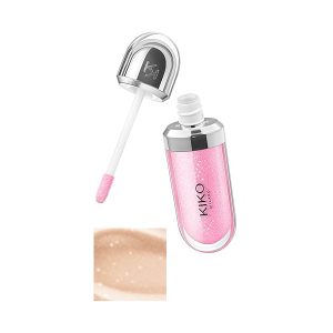 لیپ گلس درب نقره ای تری دی هیدرا کیکومیلانو، شماره 02 Natural Beige