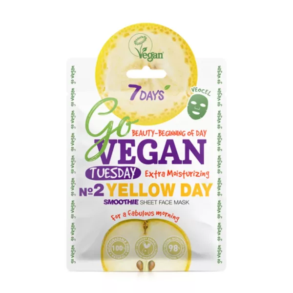 seven-days-Smoothie-face-sheet-mask-Tuesday-YELLOW-DAY-25-g-1-600x600 ماسک صورت ورقی مرطوب کننده قوی سون دیز مدل yellow day - Image 1