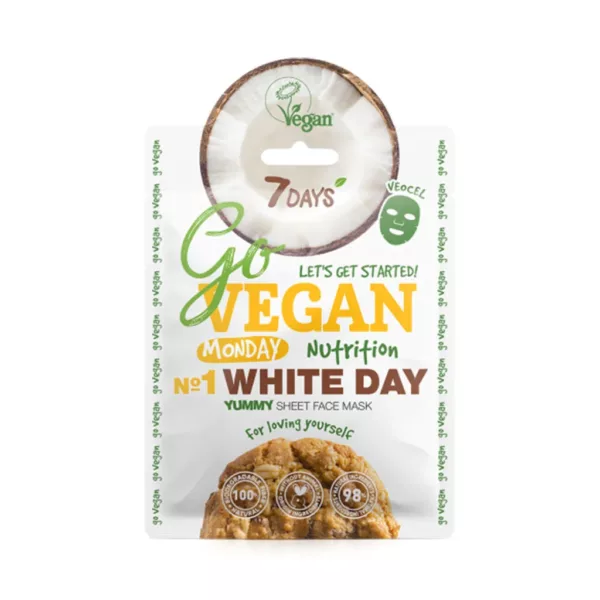 seven-days-Yummy-face-sheet-mask-Monday-WHITE-DAY-25-g-1-600x600 ماسک صورت ورقه ای تغذیه کننده سون دیز مدل white day - Image 1