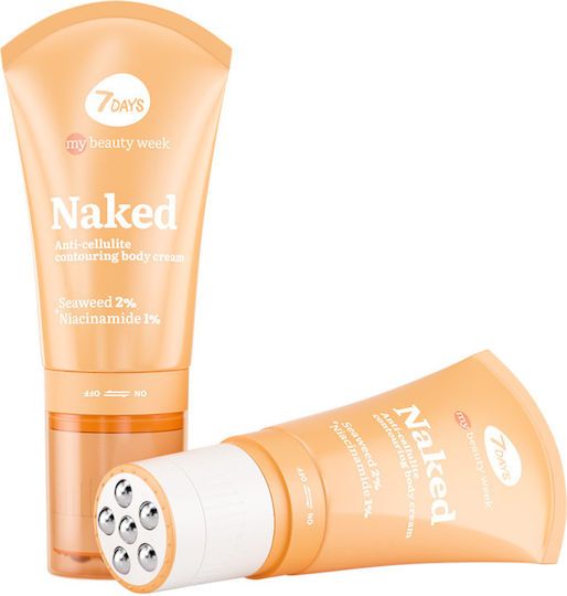 xlarge_20230622123823_7days_naked_krema_gia_tin_kyttaritida_somatos_130ml کرم بدن ضد سلولیت سون دیز همراه با ماساژور مدل naked حجم 130 میل - Image 1